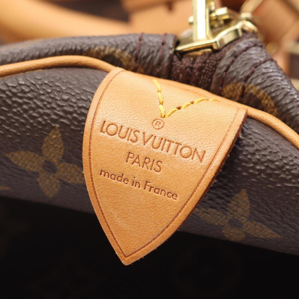 LOUIS VUITTON Brown Monogram Leather Keepall 45 Boston Bag - Picture 4 of 14